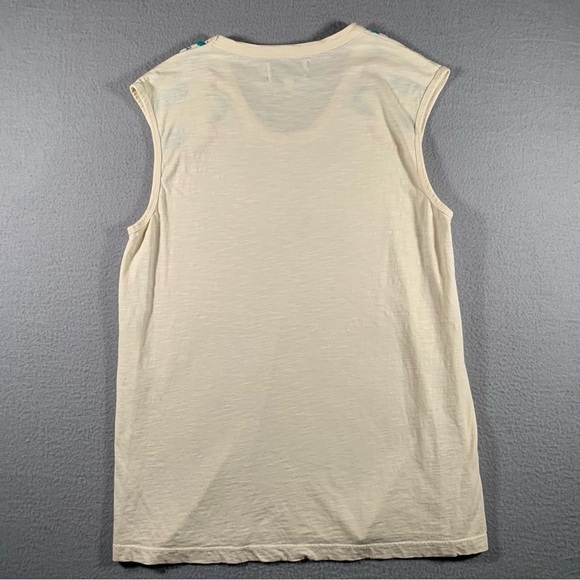 Anthropologie Pepin Embroidered Beaded Tank Top Sleeveless Shirt M - Picture 4 of 6